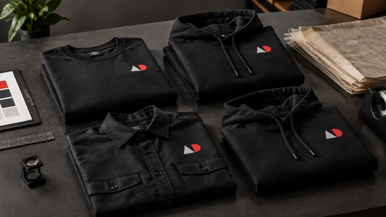 Veredelte Shirts und Hoodies für ein Unternehmensteam